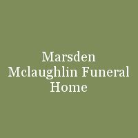 Marsden mclaughlin obituaries.  Find Marsden's contact information here for...