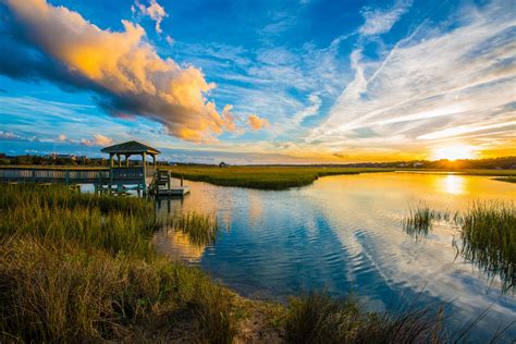 The MarshWalk in Murrells Inlet, SC is a vibrant waterfront dest
