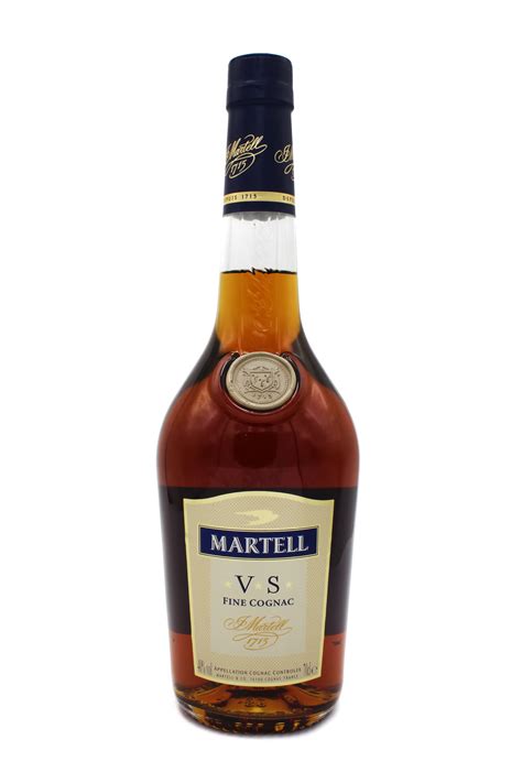 Martell vs. Martell VS 1.5l. Created with mostly Ugni Blanc spirit, the majority of which are from the Borderies region - known for its woody style of cognac. The result is fruity and rich with lots of character. This is the 1.5l Magnum bottle of Martell VS. 