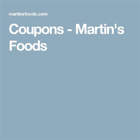 Martin's Foods . 