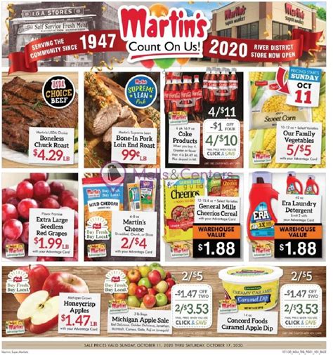 Martin's supermarket ads. View products in the online store, weekly ad or by searching. Add your groceries to your list. 2. Checkout. Login or Create an Account. Choose the time you want to receive your order and confirm your payment. 3. Collect Order. Pickup your online grocery order at the (Location in Store). 