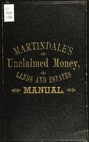 Martindales unclaimed money lands and estates manual by j martindale. - Bendix king ka25 a install manual.