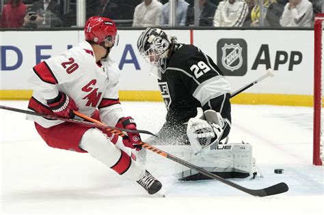 Martinook scores 9th-round shootout winner as Canes blow a 3-goal lead, still beat Kings 6-5