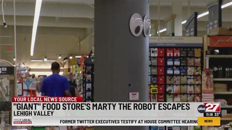 Marty the robot escapes grocery store. Things To Know About Marty the robot escapes grocery store. 