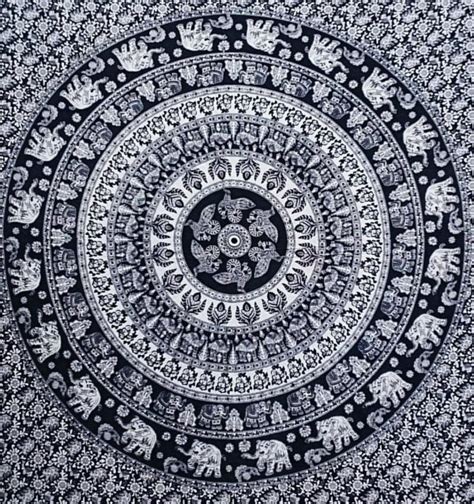 Marubhumi Tapestry Wall hangings Black and White Hippie …