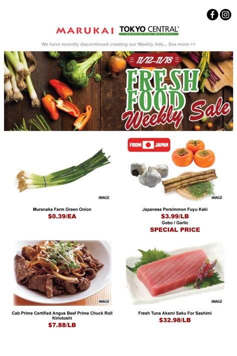 Marukai ad. Specialties: Japanese grade and Japanese 5-star restaurant level quality groceries for an affordable price. At Marukai Cupertino store, our priority is to deliver unique Japanese food culture and to enhance the gourmet life of food lovers. Authentic Sushi with reasonable prices, fresh seafood, quality meat, wide selection of Japanese vegetables. Our … 