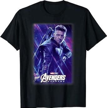 Marvel Avengers Endgame Hawkeye Galactic Poster T-Shirt. 