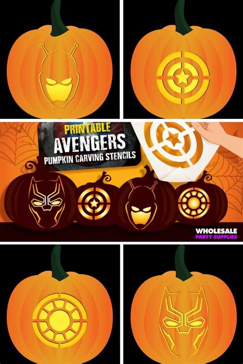 Marvel Pumpkin Carving Templates
