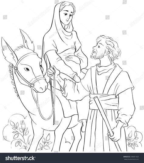Mary And Joseph Coloring Sheet