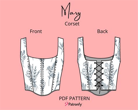 Mary Corset PDF Sewing Pattern Corset Pattern Corset Etsy