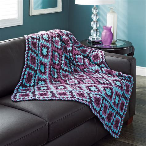 Mary Maxim Free Tilted Granny Blanket Pattern Blanket pattern