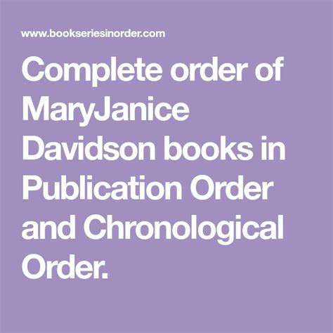 MaryJanice Davidson - Book Series In Order