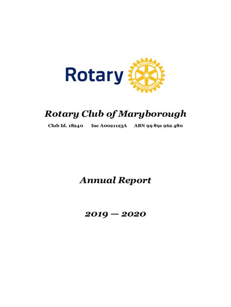 Maryborough Rotary Annual Report - Microsoft