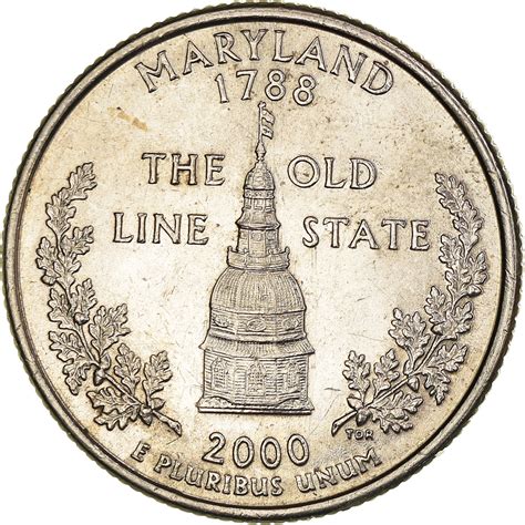 Maryland 1788 quarter dollar value. Prices per year/grade. 2000 S. Mintage 965,900. Value. PRF65: $9. Buy 2000 Silver Quarter Dollar "Maryland" (UNITED STATES OF AMERICA LIBERTY IN GOD WE TRUST QUARTER DOLLAR MARYLAND 1788 THE OLD LINE STATE E PLURIBUS UNUM) KM# 306a. 
