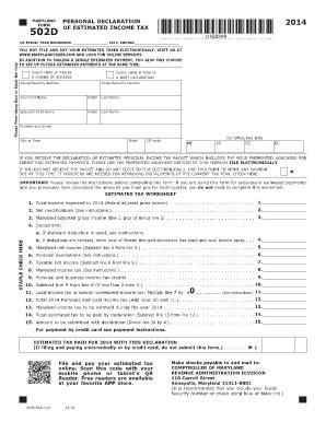 Maryland Form 502D Fill Out and Sign Printable PDF Template signNow