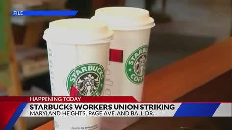 Maryland Heights Starbucks workers union striking today