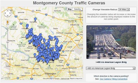 Traffic cameras along major thoroughfares 