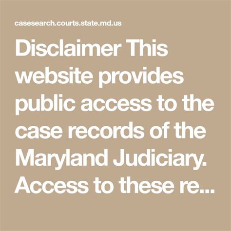 Maryland judiciary case search results. Maryland Judiciary Case Search; Circuit Court for Baltimore County Clerk’s Office—The Trust Clerk is located on the second floor and is available to accept in-person filings to guardianship matters for individuals who are not registered MDEC users, as well as provide information regarding any filing fees that may apply. Pursuant to … 