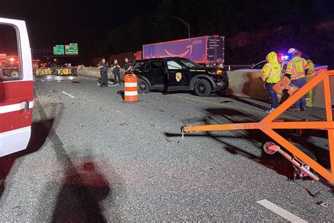 Maryland state trooper, allegedly impaired driver injured in crash on I-495 in Silver Spring