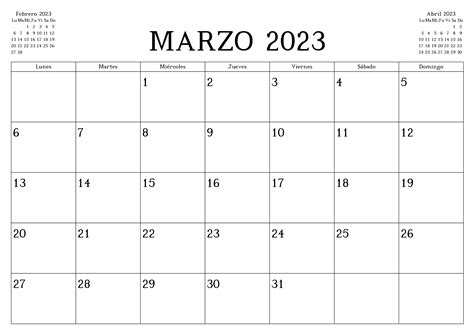 Marzo 2023 Calendario