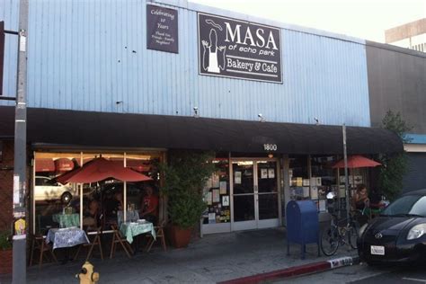 Masa of echo park bakery & cafe los angeles ca. Specialties: Chicago Deep Dish Pizza - Vegan Options Too! Established in 2004. A brief history of Masa's historic locale built in 1922: 1920's - Automobile Shop / Dealership (selling the Roadster!) 1930's - 50's Carty Bros. Bon Ton Market & Van De Kamps Bakery 1960's - 70's Sarnos Family / Carmelli's Italian Bakery, Market and Coffee Shop 1970's - 90's El Carmelo / Carmelo's Cuban Restaurant ... 