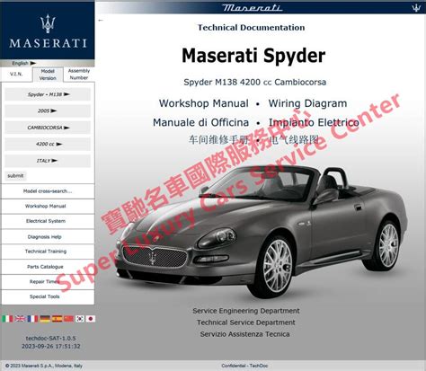 Maserati m138 spyder werkstatt service reparaturanleitung. - 2009 yamaha c3 xf50 repair service manual download.