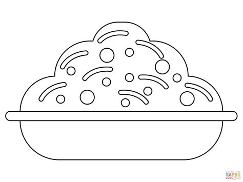 Mashed Potatoes Coloring Pages
