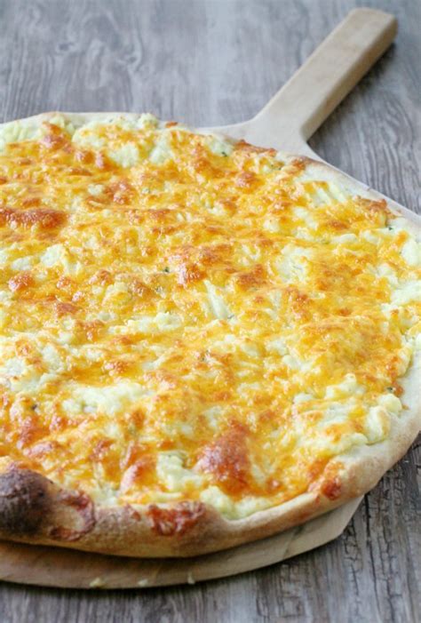 Mashed potato pizza. Sponsored Content. Try the loaded baked potato pizza, with sour cream, bacon, cheese, onions or chives, and of course, potatoes -- no need for traditional marinara sauce. 