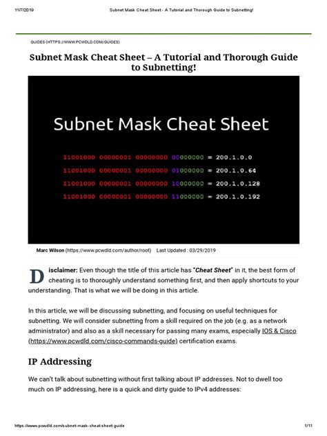 Mask Cheat Sheet A Tutorial and Thorough Guide to