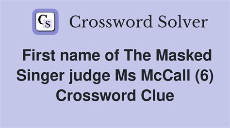 Masked Singer judge - crossword puzzle clues & answers - Dan Word