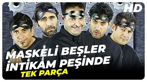Maskeli Beşler İntikam Peşinde Banka Soygunu Sahnesi Türk Komedi Filmi. 