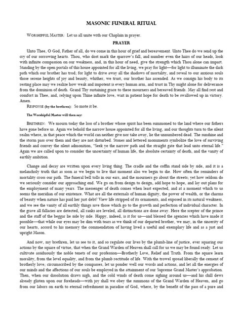 Masons funeral plan.  Request A Masonic Funeral To This document provides instructions fro...