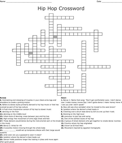 Mass appeal hip hop duo crossword. The Crossword Solver found 30 answers to "___ Sremmurd (hip hop duo)", 3 letters crossword clue. The Crossword Solver finds answers to classic crosswords and cryptic crossword puzzles. Enter the length or pattern for better results. Click the answer to find similar crossword clues . Was the Clue Answered? 2016 #1 hit for Rae Sremmurd: 2 wds ... 