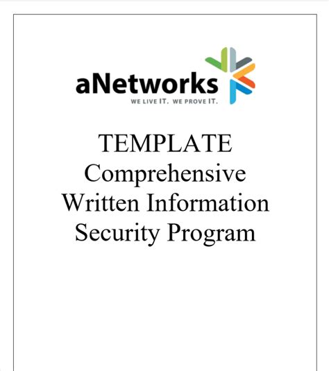 Massachusetts Written Information Security Program Wisp Template Anetworks