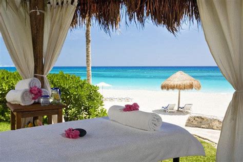 Massage cancun. 10. Re: Massage on the Beach. 16 years ago. Save. My friend and I did at the Ambiance Villas (and in PDC). It was $99.00 for the 2 of us each for a 50 minute massage. At the AV I just pulled my tankini top down to my hips at PDC, I took my top off. Both were right on the beach in a covered tent!!! Wonderful! 