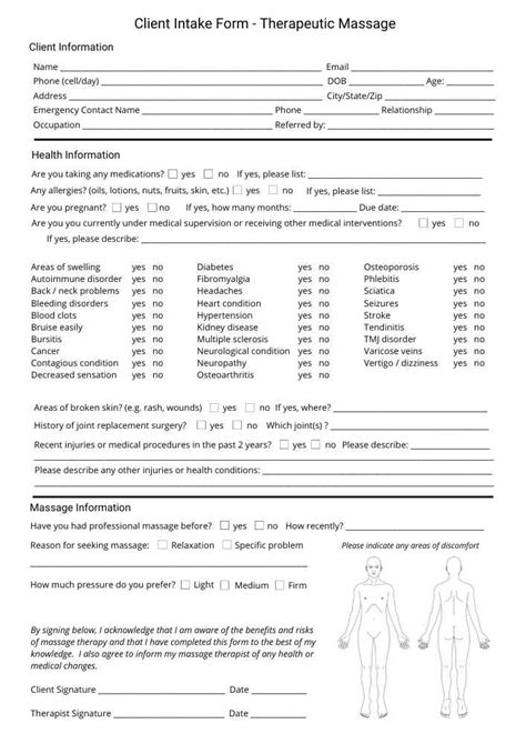 Massage therapy intake forms in spanish. - Special senses study guide 1 in anatomy.