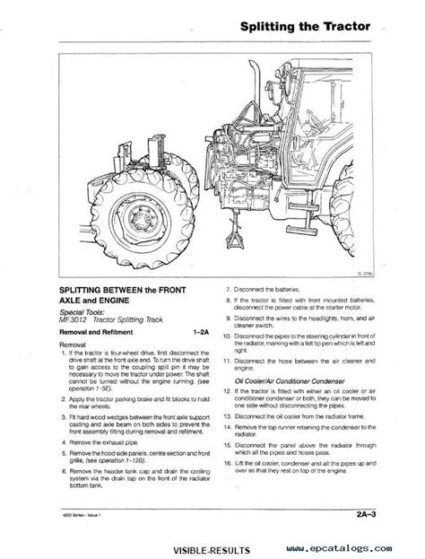 Massey ferguson 4200 series tractors parts manual. - Comcolor series technical manual spare parts list.