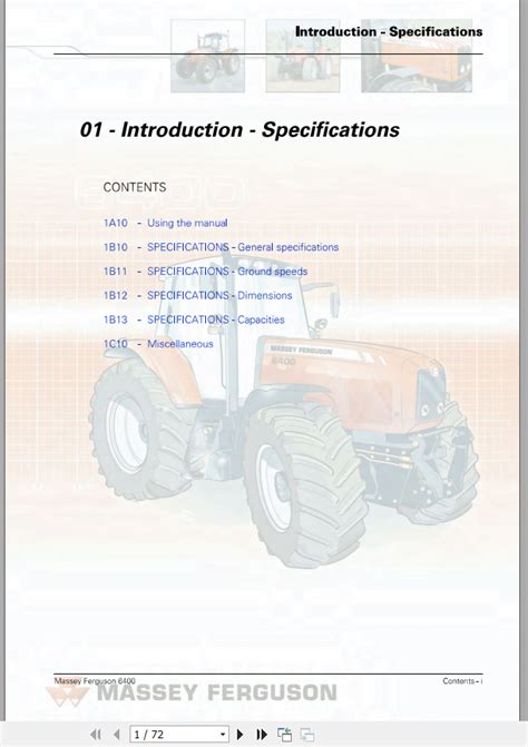 Massey ferguson 6400 series tractor service repair workshop manual download. - Service manual 2010 toyota tundra 6 cyl.