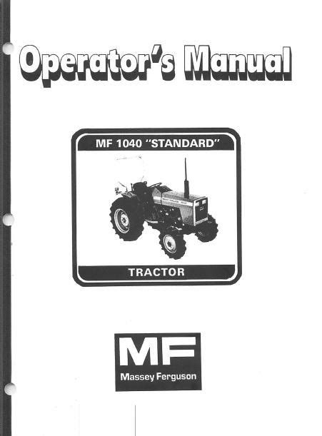 Massey ferguson mf 1040 service manual. - Entre el ch'enko y el rentismo.