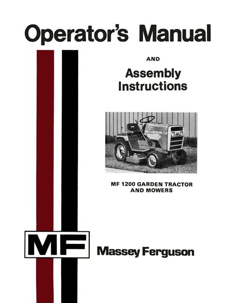 Massey ferguson mf 1200 l g tractor service manual. - Historia de dos cachorros de coati.