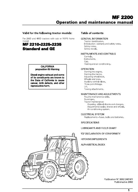 Massey ferguson mf 2235 tractor parts manual. - A turizmus és a vendéglátás alapjai.