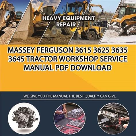 Massey ferguson mf 3615 3625 3635 3645 tractor workshop service repair manual mf3600 series 1 download. - Espada arte en línea novela ligera volumen 16 capítulo 19.