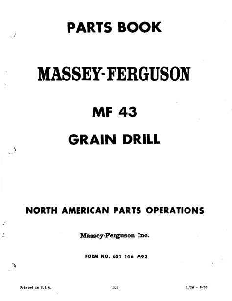 Massey ferguson mf 43 grain drill parts manual 651146m93. - Giochi psicomotori e sensopercettivi per la maturazione globale del bambino.