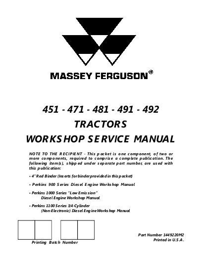 Massey ferguson mf 481 service manual. - 2004 chevy malibu lt service handbuch.