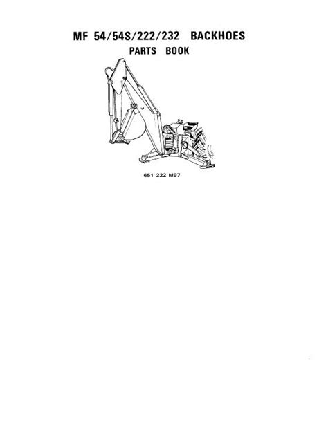 Massey ferguson mf 54 54s 222 232 backhoe parts manual 651222m91. - Accounting horngren 8th edition solution manual.