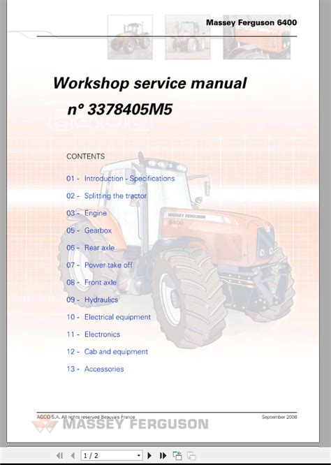 Massey ferguson mf 6400 tractor workshop service manual. - Apéndice a la bibliografía básica para bibliotecas infantiles y juveniles, 1985-88.