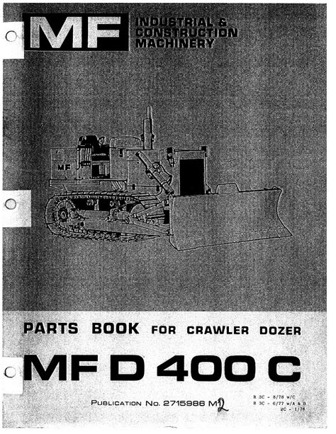 Massey ferguson mf d 400 c crawler dozer service parts catalogue manual 1. - Manual de uso de vu solo pro.