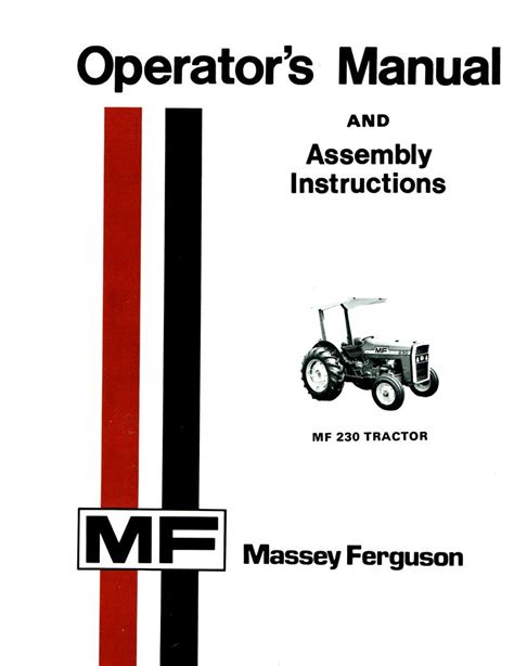 Massey ferguson mf230 operator manual mf230 shopservice manual combo. - Bud not buddy teachers guide answers.