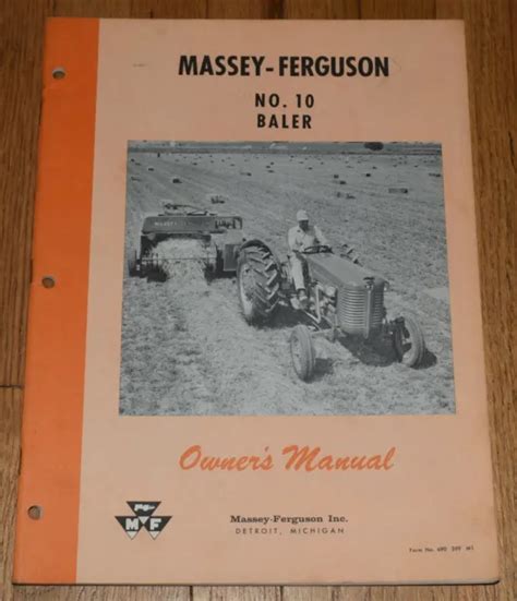 Massey ferguson no 10 baler operators manual. - Do jardim do eden era aquarius.