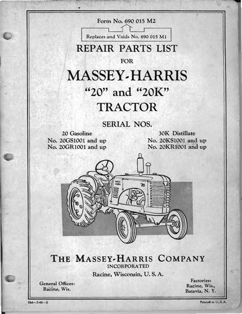 Massey harris 20 und 20k traktor teile handbuch 690015m2. - Histoire littéraire des vaudois du piémont.